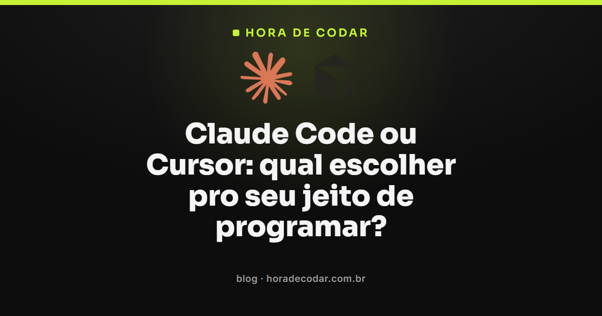 Claude Code ou Cursor lado a lado para comparar qual escolher