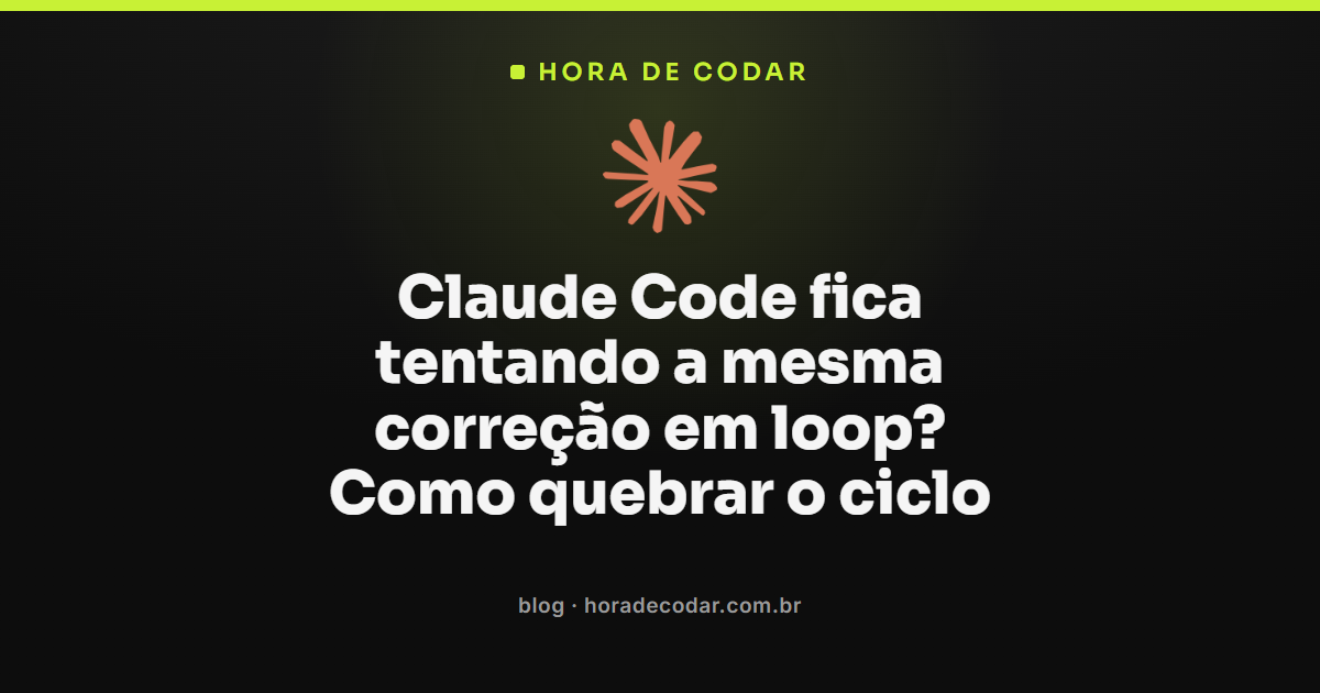 Claude Code em loop tentando a mesma correção repetidamente no terminal