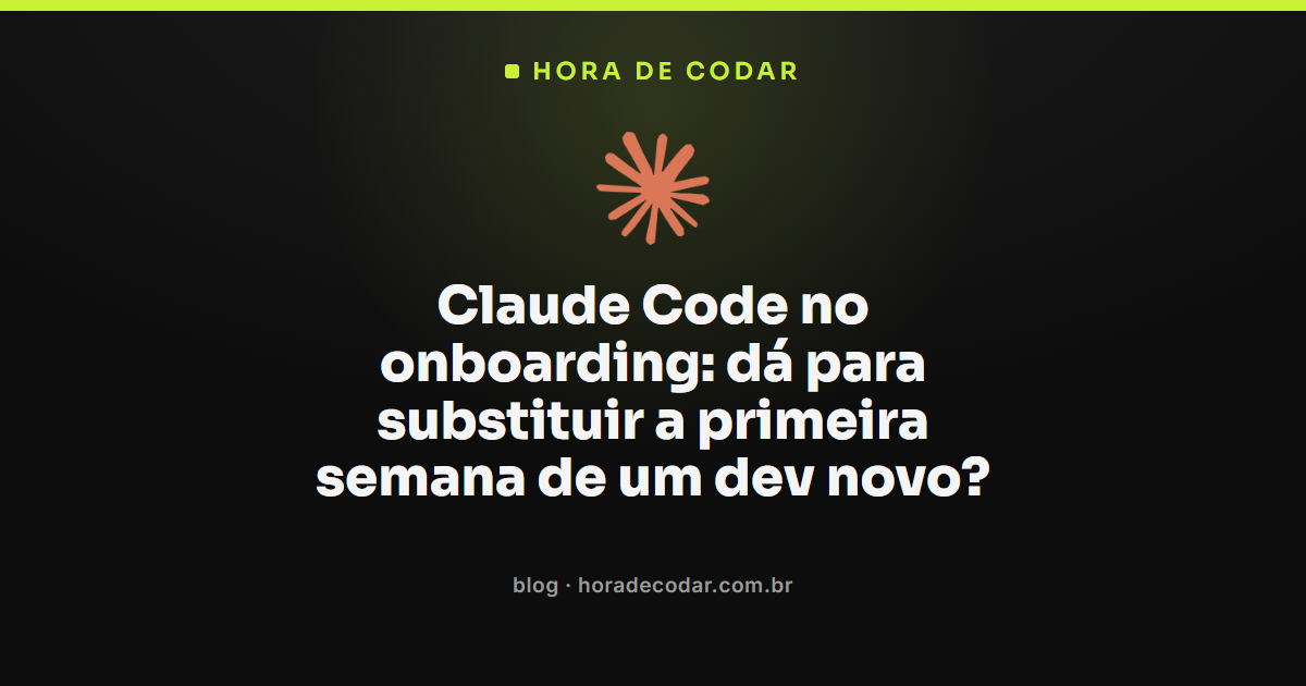 Claude Code no onboarding de um dev novo explorando a base de código do projeto