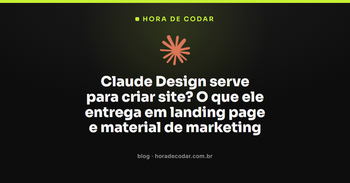 Claude Design gerando landing page e material de marketing no beta da Anthropic