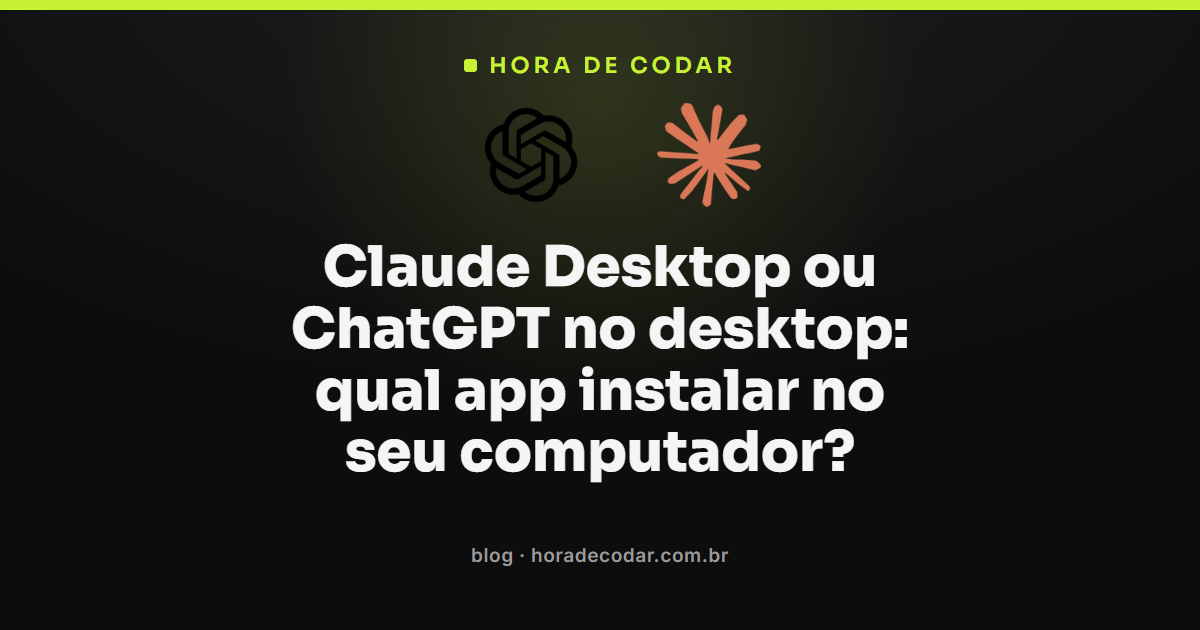 comparação entre Claude Desktop ou ChatGPT no desktop do computador