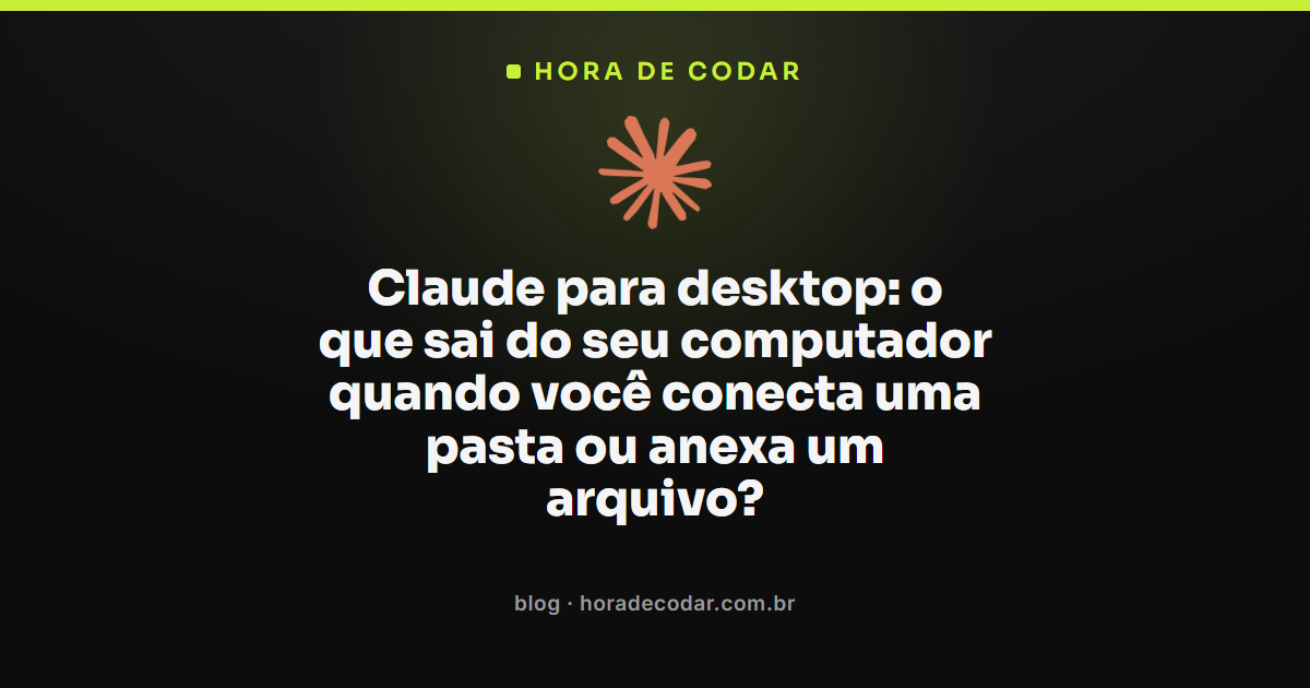 Claude para desktop conectado a uma pasta de arquivos locais no computador