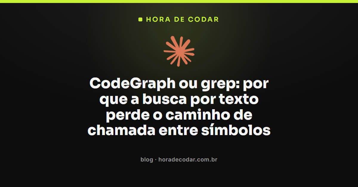 grafo de código do CodeGraph mostrando o caminho de chamada entre símbolos que o grep não enxerga