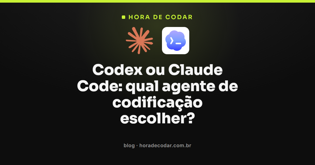 Codex ou Claude Code lado a lado, comparando preços e recursos de cada agente de codificação
