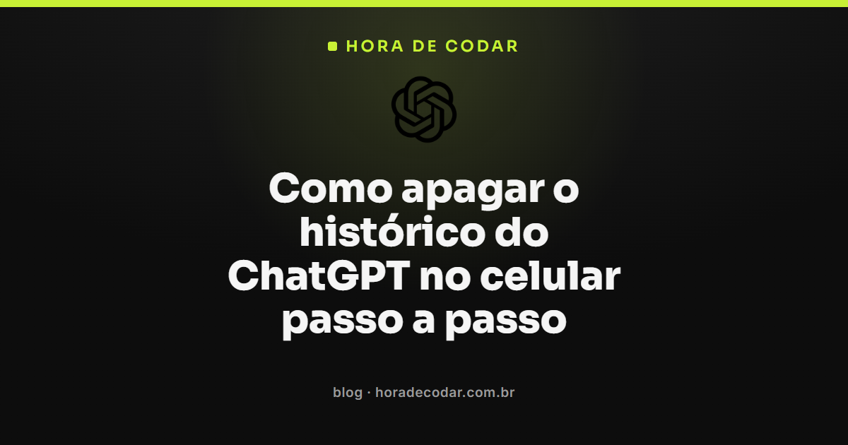 tela do celular mostrando como apagar o histórico do ChatGPT