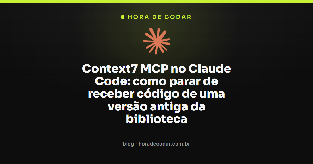 Context7 MCP no Claude Code buscando documentação atualizada da biblioteca