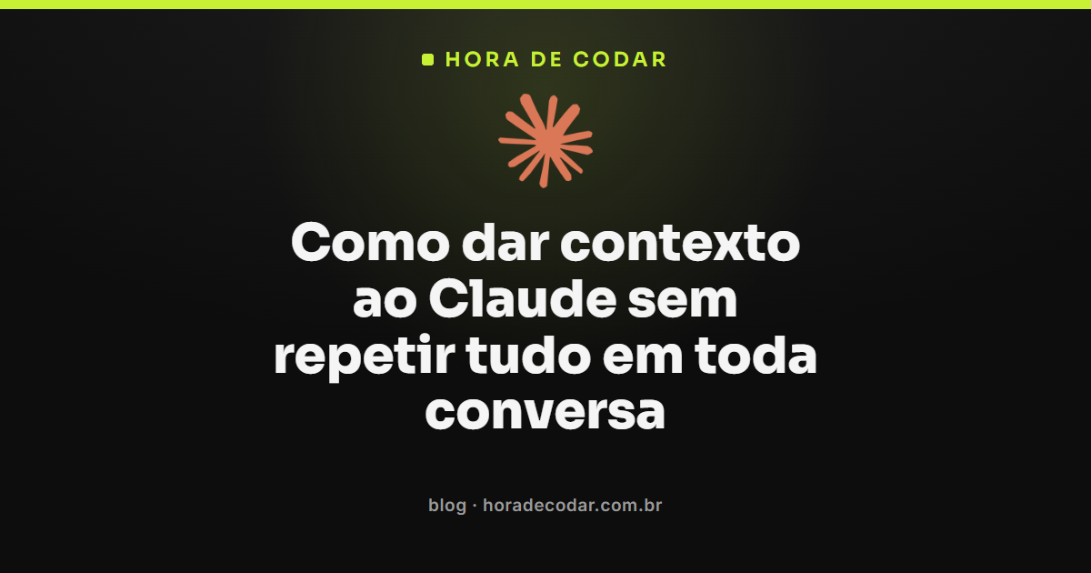 bloco de contexto do Claude organizado em CLAUDE.md