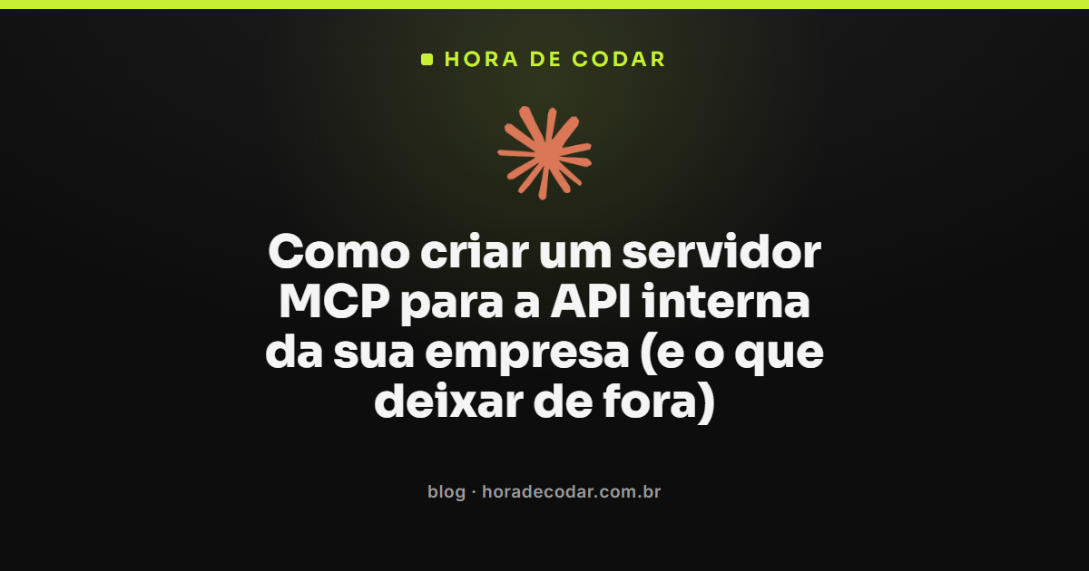 Diagrama de como criar servidor MCP para conectar a API interna da empresa a um assistente de IA