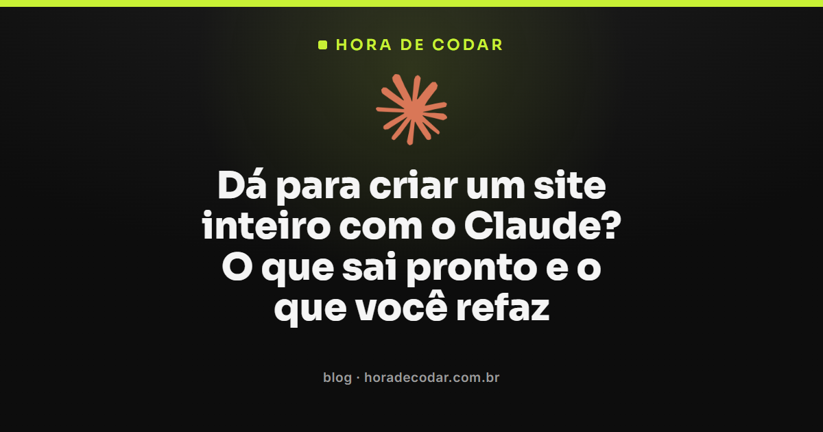protótipo de site criado com Claude Design mostrando a estrutura da home pronta