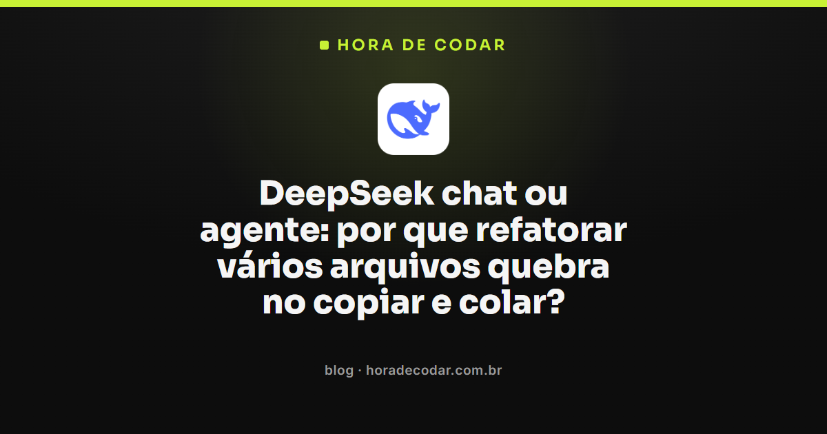 DeepSeek agente Harness organizando refatoração de código em vários arquivos