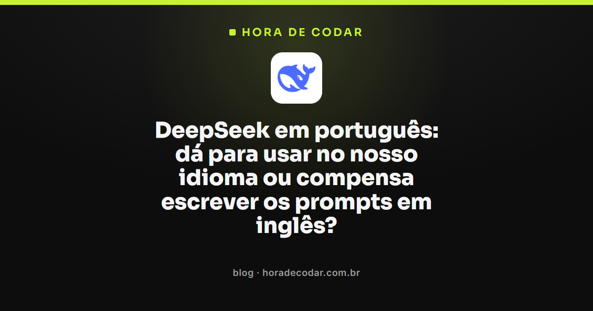 DeepSeek em português respondendo no chat com prompt em PT-BR