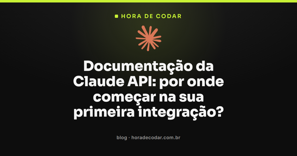 guia de primeiros passos na documentação da Claude API