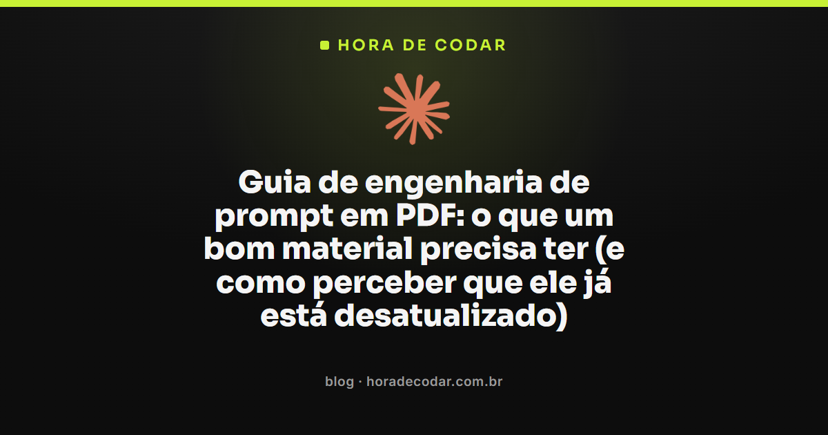 checklist para avaliar um guia de engenharia de prompt em pdf atualizado