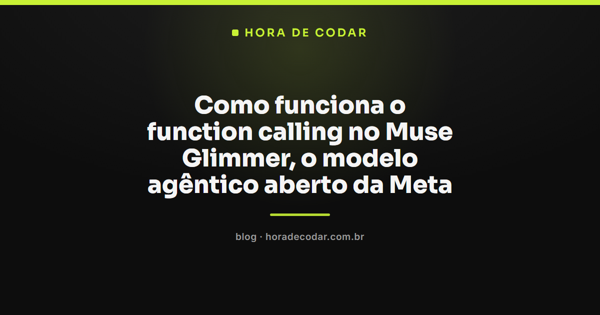 function calling do Muse Glimmer com uso confiável de ferramentas