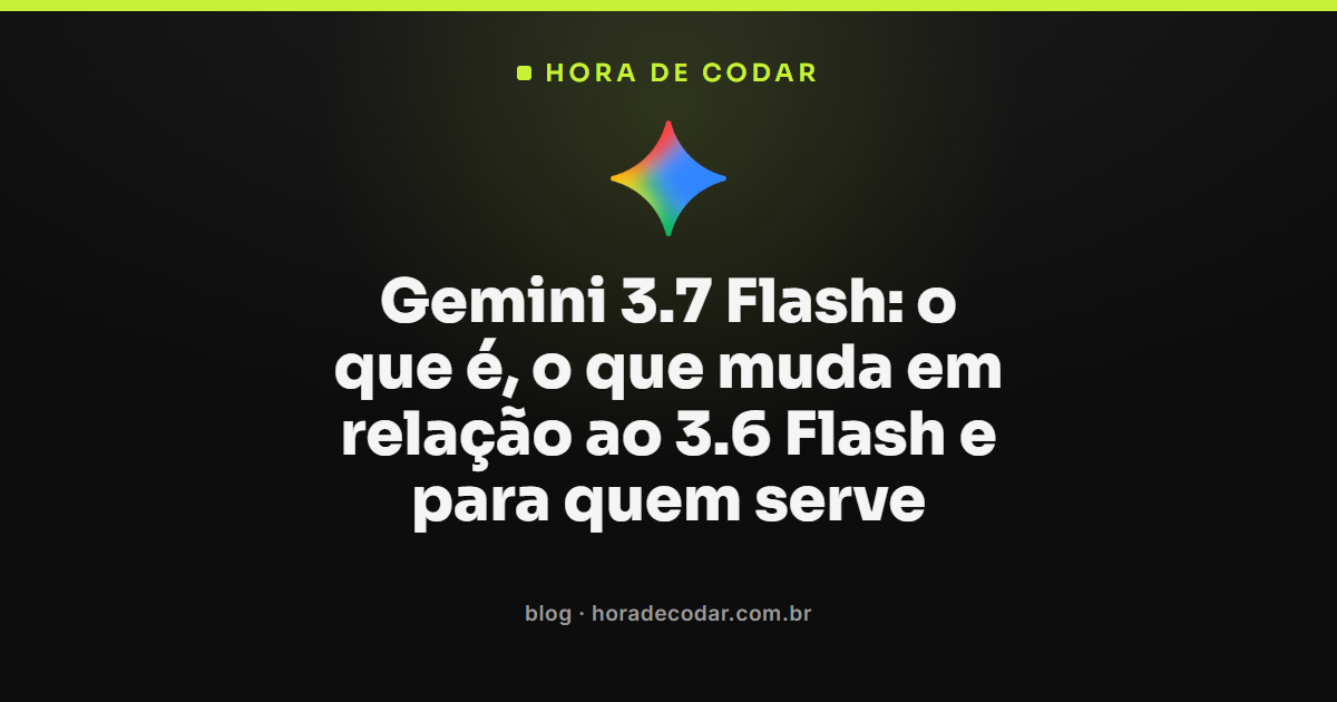 ilustração representando o Gemini 3.7 Flash, modelo da família Gemini 3