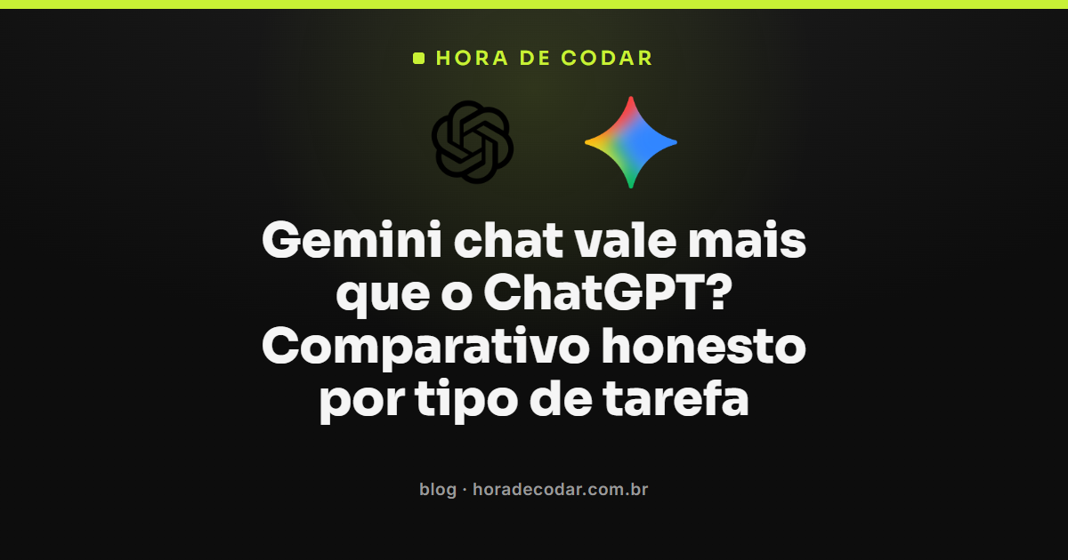 comparativo entre gemini chat e chatgpt por tipo de tarefa
