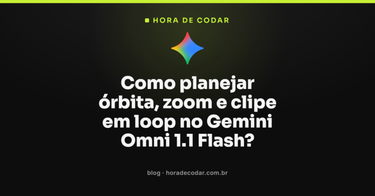 Como planejar órbita, zoom e clipe em loop no Gemini Omni 1.1 Flash?