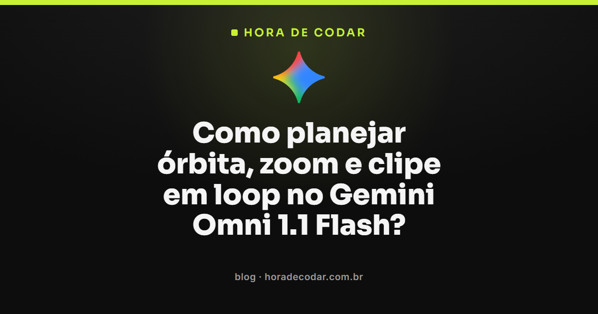 movimento de câmera em órbita e zoom no Gemini Omni 1.1 Flash