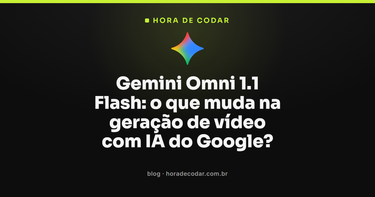 modelo Gemini Omni 1.1 Flash do Google para geração de vídeo com IA