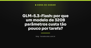 GLM-5.3-Flash: por que um modelo de 320B parâmetros custa tão pouco por tarefa?