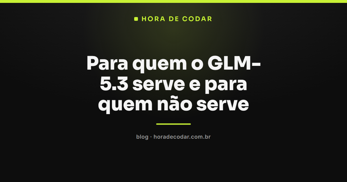 Gráfico comparativo do modelo GLM-5.3 mostrando janela de contexto de 1 milhão de tokens e casos de uso em cibersegurança e pentest