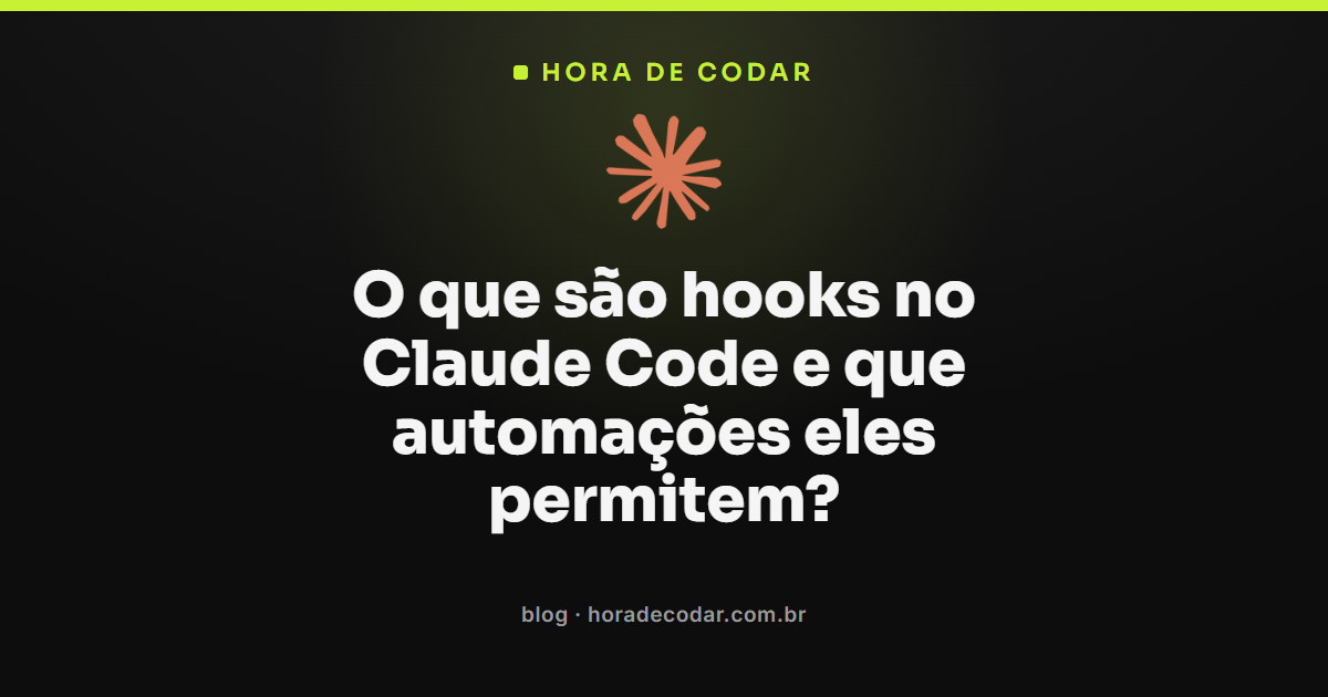 hooks no Claude Code automatizando o fluxo de trabalho no editor