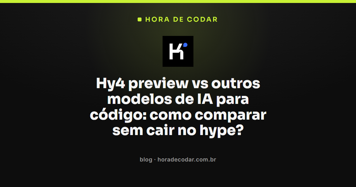 Comparação do Hy4 preview com outros modelos de IA para código