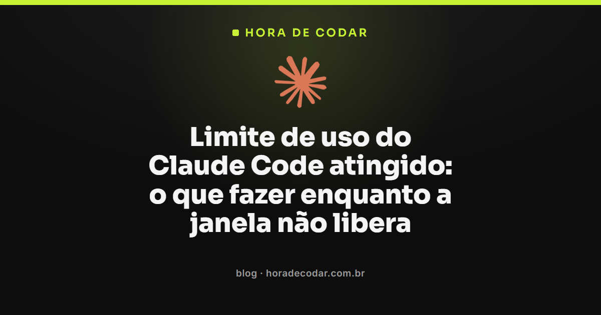 aviso de limite de uso do Claude Code atingido no terminal