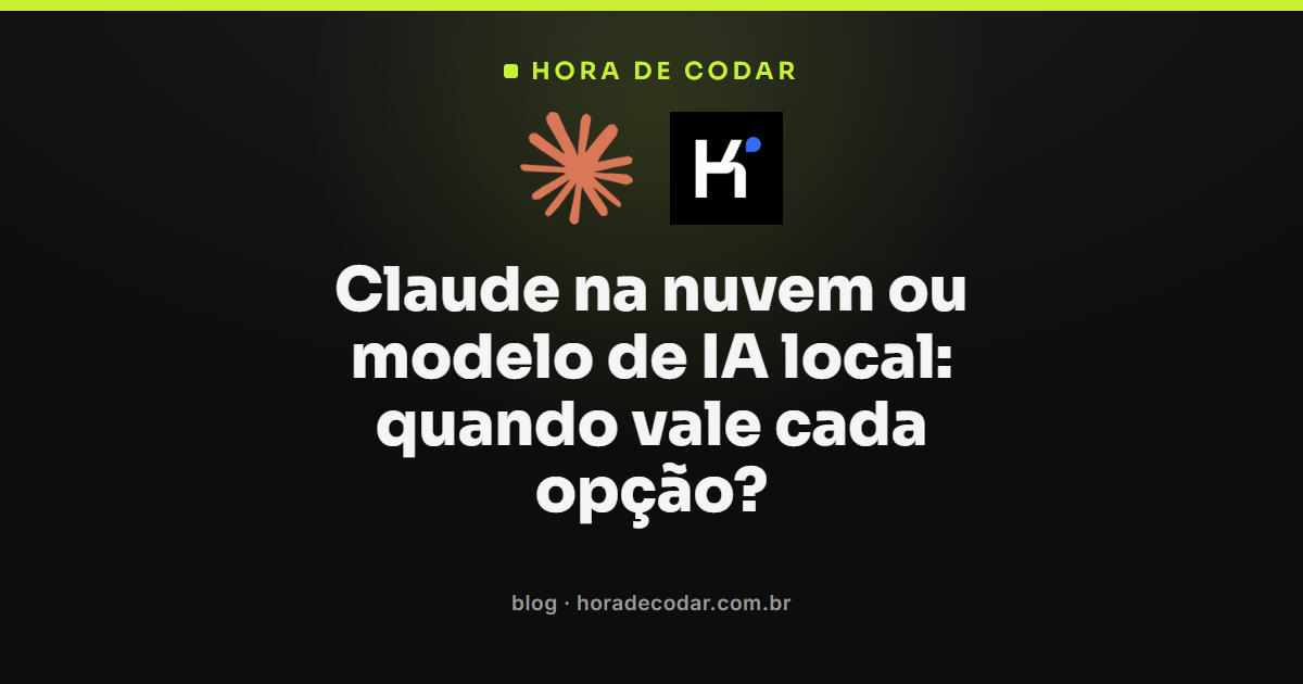 comparação entre modelo de IA local e Claude na nuvem para decidir onde rodar cada tarefa