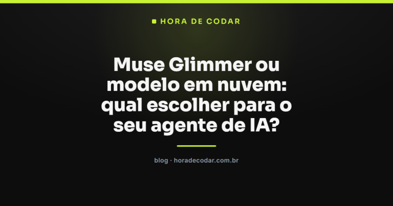 Muse Glimmer ou modelo em nuvem: qual escolher para o seu agente de IA?