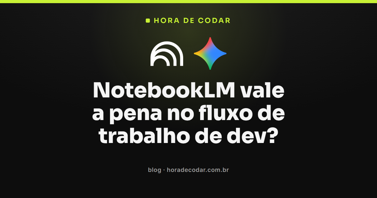 notebook do NotebookLM para dev com fontes de documentação organizadas