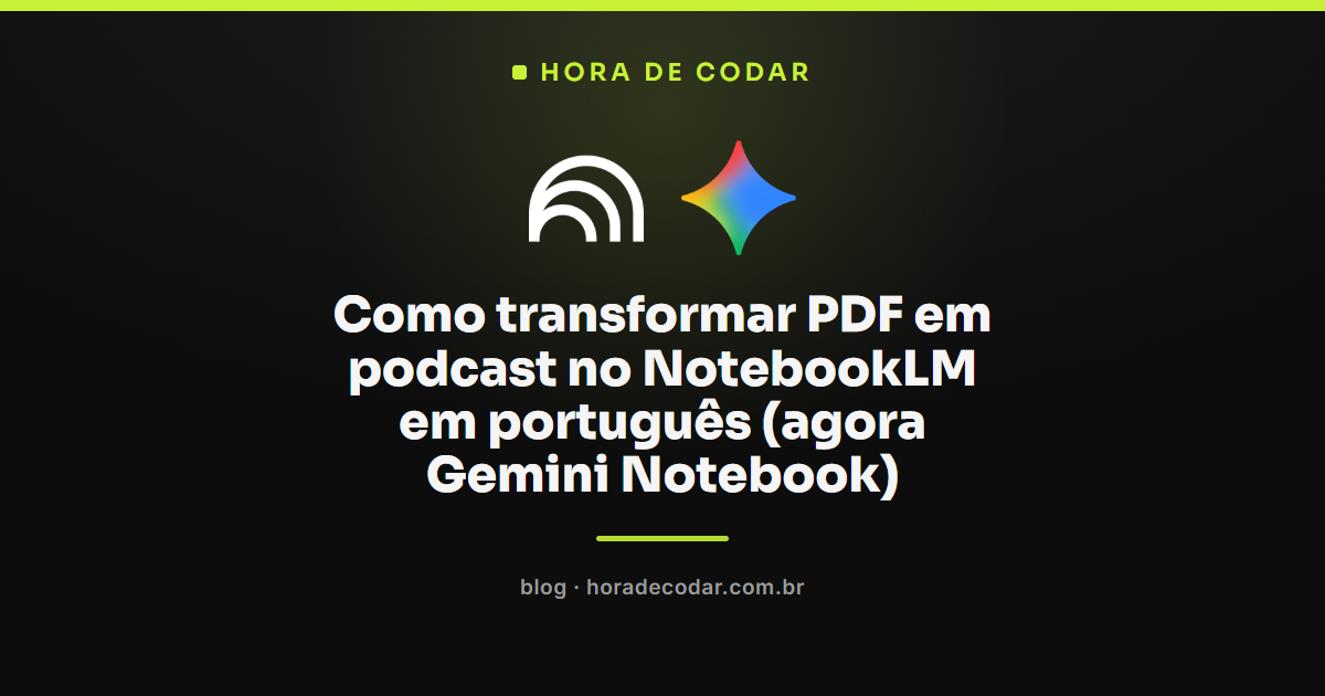podcast em português do NotebookLM gerado a partir de um PDF