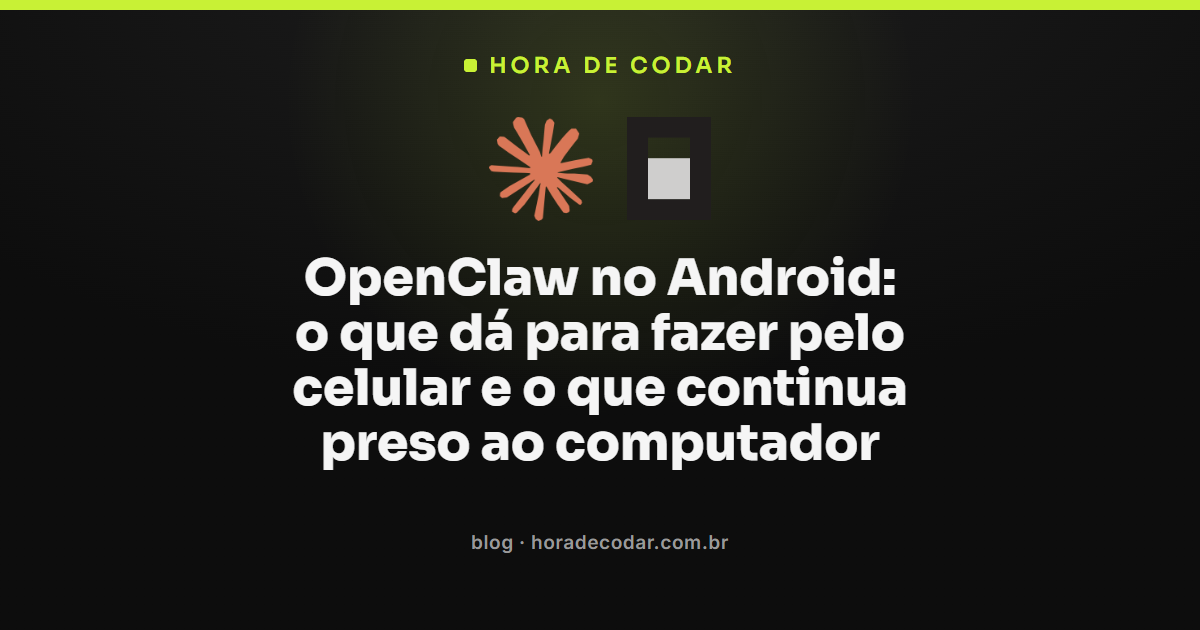 tela do app OpenClaw Android com conversa e aprovações do assistente