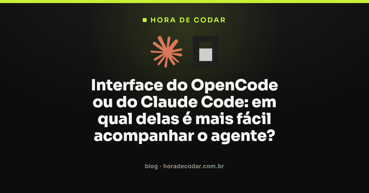 comparação da interface OpenCode vs Claude Code no terminal