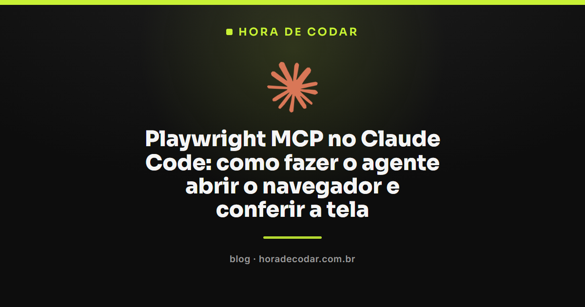 Playwright MCP no Claude Code abrindo o navegador para conferir a tela