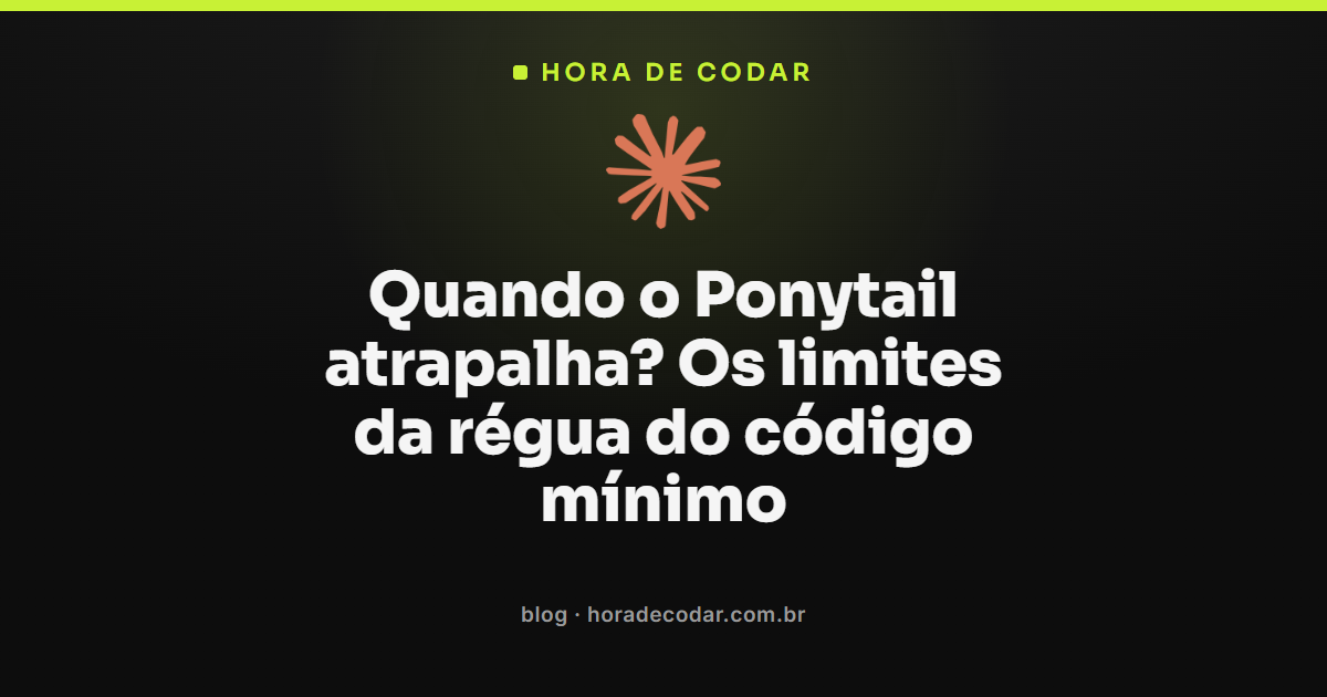 Skill Ponytail no Claude Code reduzindo código no editor