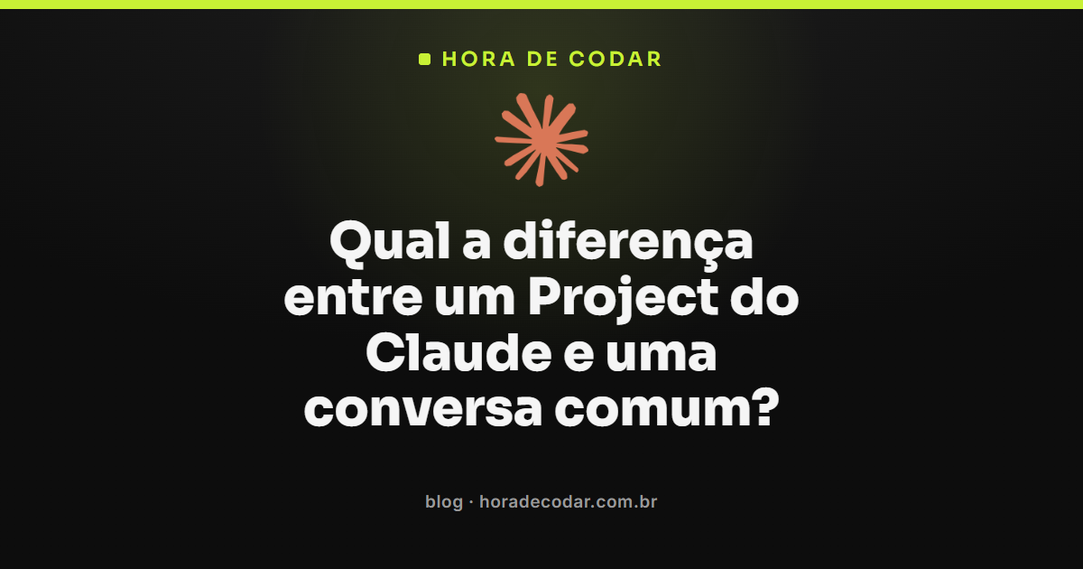 diferença entre Project do Claude e uma conversa comum no Claude.ai