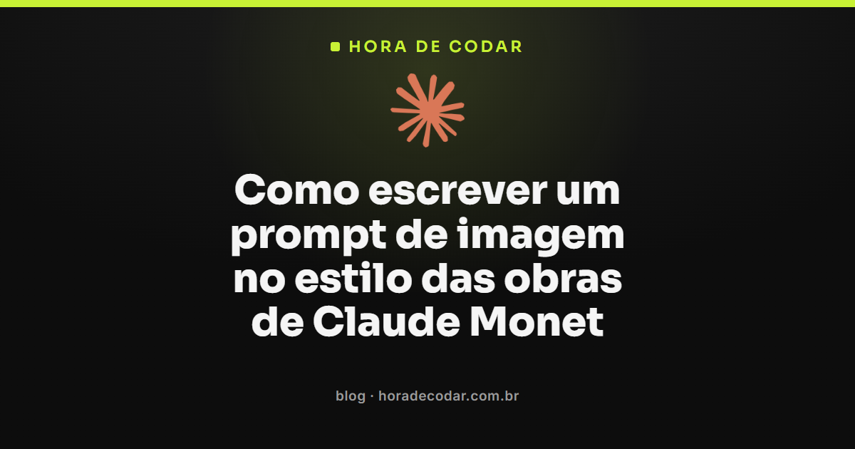 prompt estilo Claude Monet com pincelada impressionista e luz difusa gerado no Midjourney
