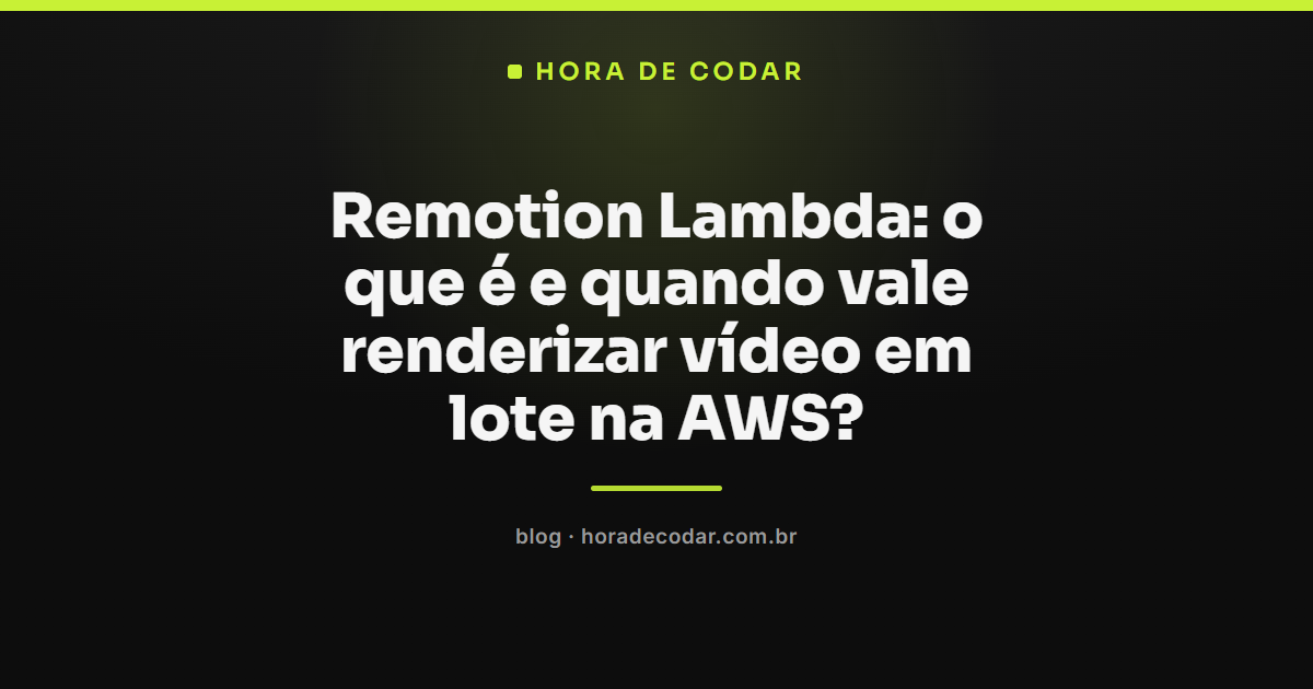 renderização de vídeo em lote com Remotion Lambda na AWS