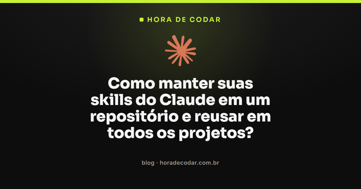 estrutura de um repositório de skills do Claude Code organizado em pastas com SKILL.md