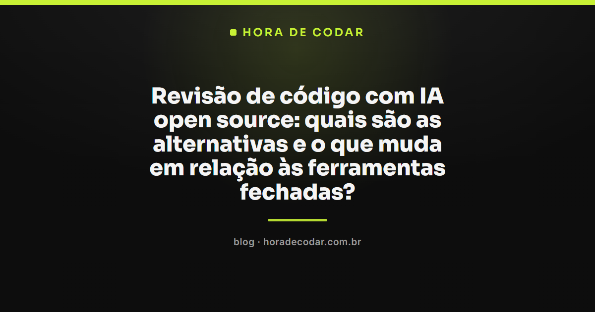 comparação de revisão de código com IA open source entre PR-Agent, Kodus e CodeRabbit