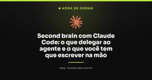 Second brain com Claude Code: o que delegar ao agente e o que você tem que escrever na mão