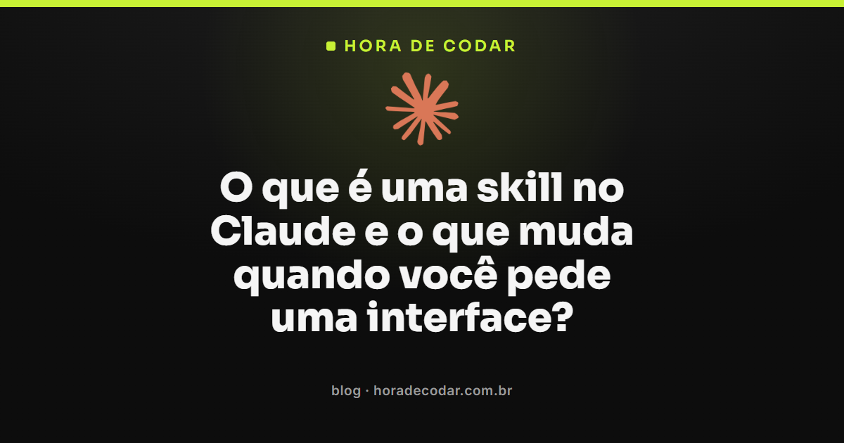 skill de design no Claude aplicada a um pedido de interface