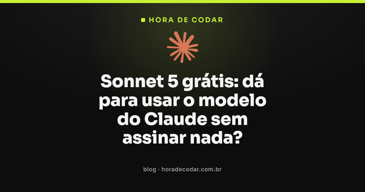 tela do plano gratuito do Claude mostrando o modelo Sonnet 5 disponível