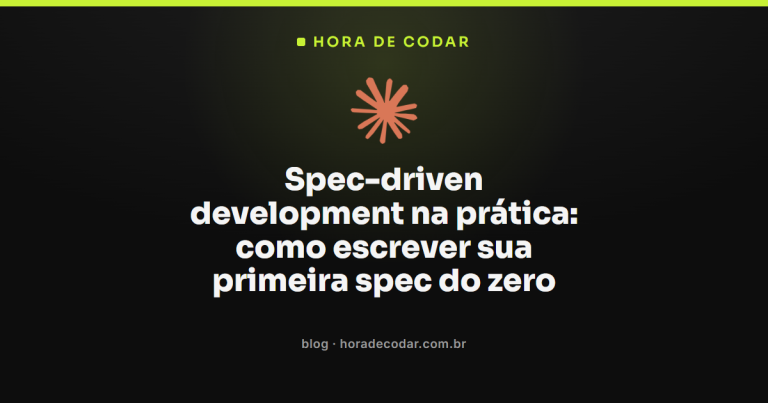 O que é spec-driven development (desenvolvimento guiado por especificação)?