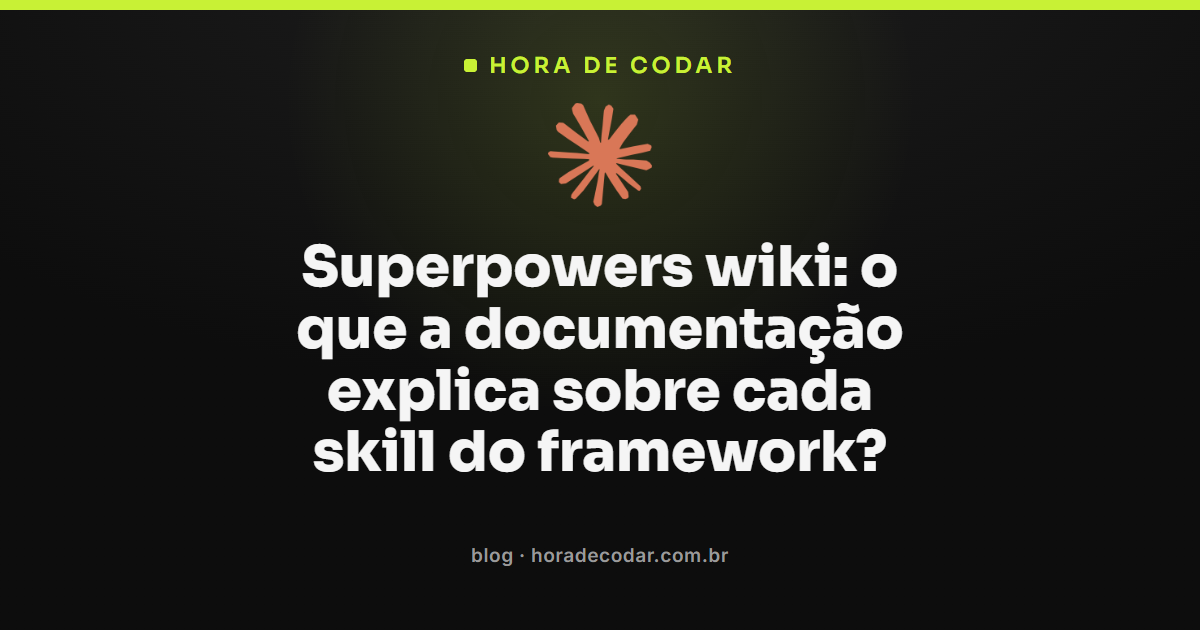 Superpowers wiki com a documentação de skills do framework