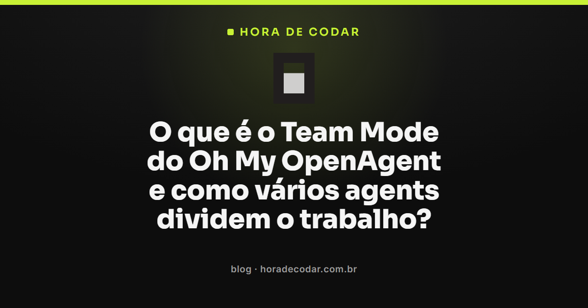 diagrama do Team Mode Oh My OpenAgent com agent lead e membros trabalhando em paralelo
