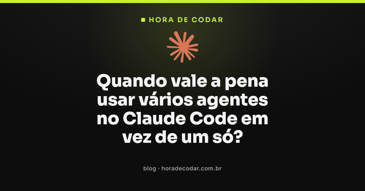 Vários agentes no Claude Code trabalhando em paralelo em tarefas separadas