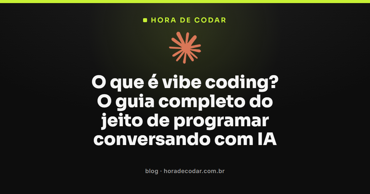 ilustração explicando o que é vibe coding, o jeito de programar conversando com IA