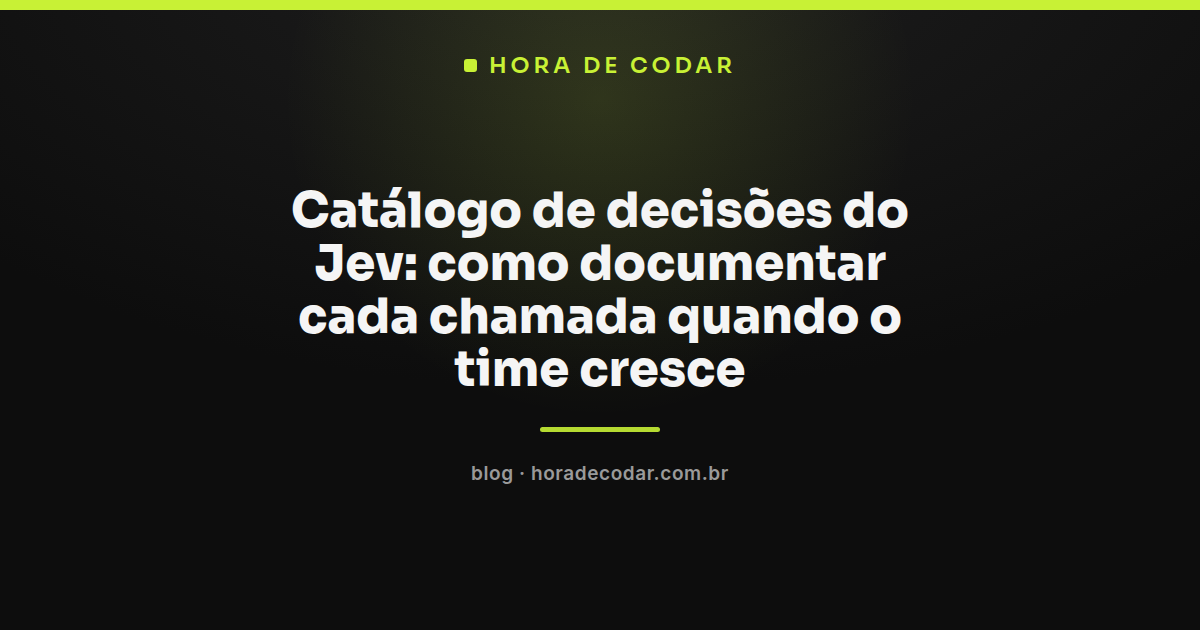 estrutura de ficha do catálogo de decisões do Jev documentando chamadas ao modelo